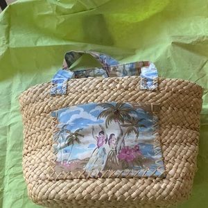 Straw beach bag